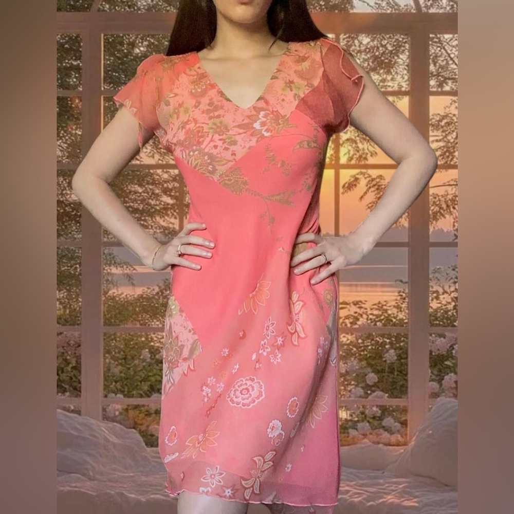 Vintage CDC chiffon midi dress